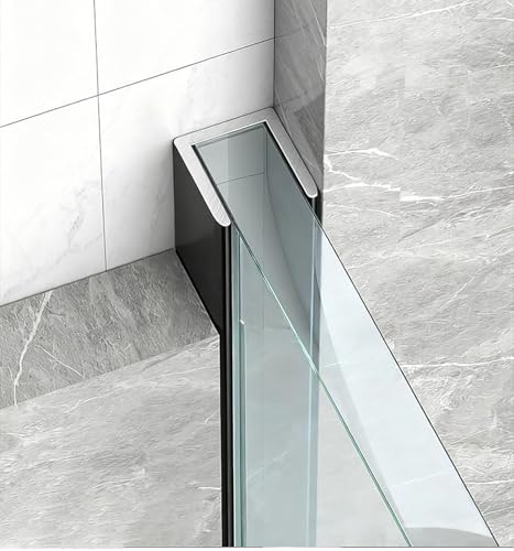 Image of Deep U Channel for Shower Door Glass, Frameless Glass Partition Groove, Bathroom Fixed Frame Aluminum Profile, 6mm to 12mm Thick Panel (60in Length)