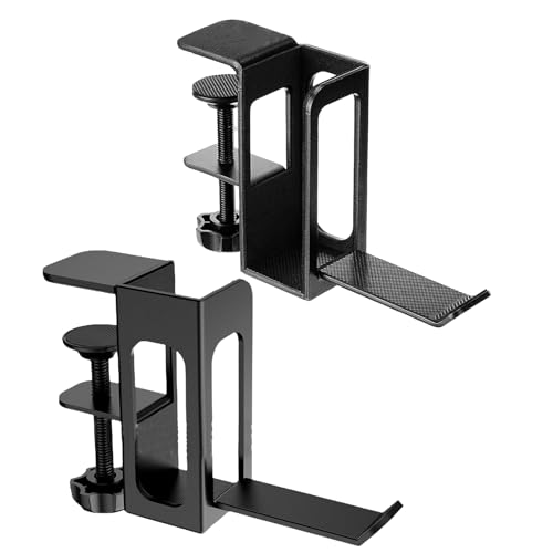 Zestivra Soporte para computadora portátil de 500 g, soporte de montaje debajo de la mesa, lateral ajustable, estante de soporte multiusos para computadora para escritorio de oficina, piedra, acrílico
