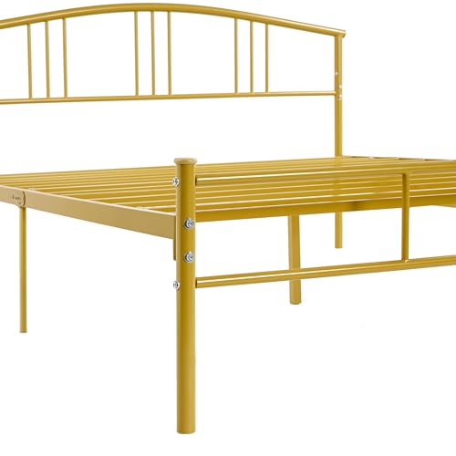 Vecelo WY-KHD-Q34-GLD 14 Inch Queen Bed Frame Gold Beds Metal Platform Mattress Foundation thumb #7