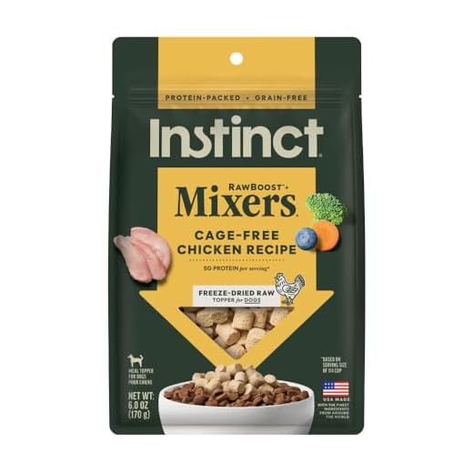 Instinct RawBoost Mixers, Freeze Dried Dog Food Topper, Grain-Free - Cage Free Chicken, 6 oz. Bag