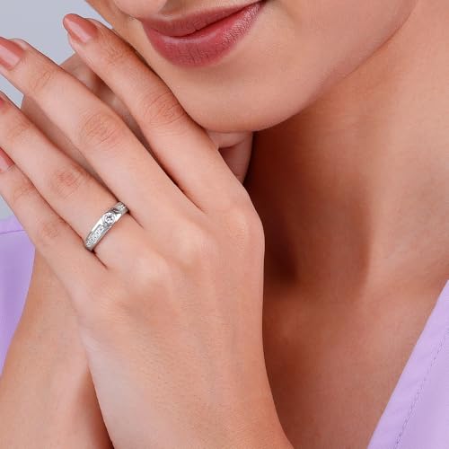 Image of GIVA 925 Silver Moon Tail Ring,Fixed Size,Indian - 12 | Gifts for Women and Girls | With Certificate of Authenticity and 925 Stamp | 6 Months Warranty*