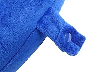 Wolf Essentials Kids Travel Neck Pillow - Cozy Soft Microfiber, Compact Design for Airplane, Car Seat, or Toddler Travel Support – Blue