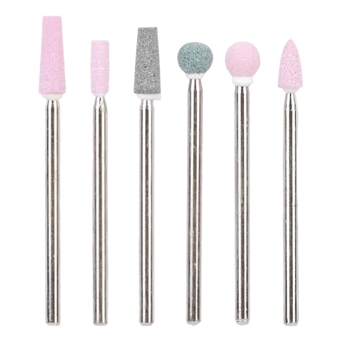 Juego de 6 brocas para taladro de uñas de acero inoxidable miniatura 1