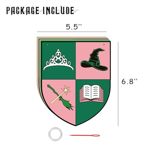 Image of Green and Pink Happy Birthday Banner Sign, Good and Bad Witch Party Decoration Flag, Paper Cutout Banner Backdrop, Green and Pink Party Supplies, Assembly Required