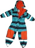 MAYLYNN Schneeanzug Regenoverall Regenanzug Blau, warm gefüttert mit dicken Fleece Futter, Größe:86