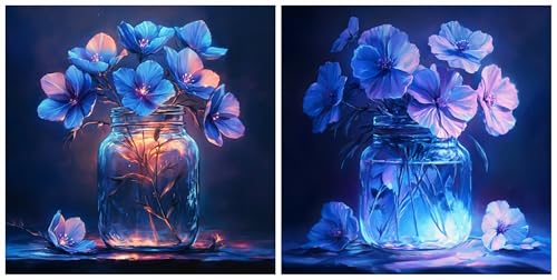Broderie diamant 5D vase à fleurs pour décorer le salon en douceur