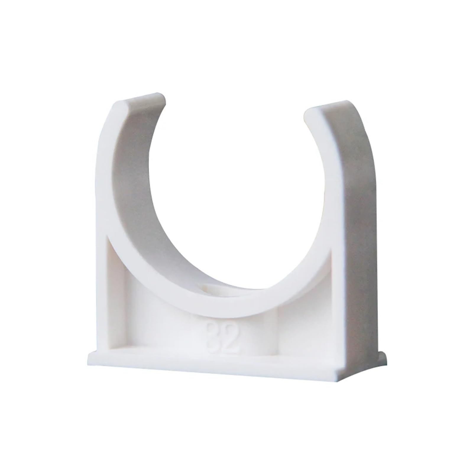 Plastic Clamps， Brake Pipe Clips wat PVC U-Type Clamp White and Grey Multiple Sizes(White,25MM5 PCS)