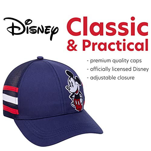 Image of Disney Men's Baseball Cap Mickey Mouse Curved Brim Snap-Back Hat