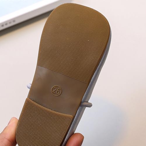 Girls PU Leather Girls Dress Shoes Rhinestone Princess Ballet Flats Mary Jane for Wedding Party4