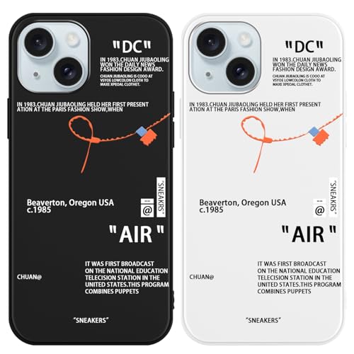 nurkorki [2 Confezioni] Cover per Apple iPhone 15 6,1', Sports Custodia con Disegno di Morbido Antiurto Anti-Graffio Case TPU Silicone Morbida Protezione Copertura Compatibile con iPhone 15