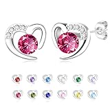 July Women S925 Silver Earrings For Women Gift July Birthstone Ruby Red Earrings for Her Girls Ladies Birthday Gift (7)
