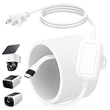 25ft Power Cable with Adapter for eufy SoloCam S340/S220, C210, One-Piece Molding Power Cord for eufyCam 3/S330, 3C/S300, Flat Cable for eufy Indoor Cam S350/C220, Indoor Outdoor Use, IP67 Waterproof