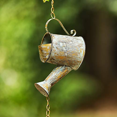 Jemeni Hanging Rain Chime with Bell, Watering Can and Buckets Accents, 47" H… - Thumbnail 3
