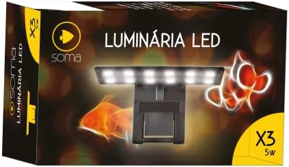 Soma - Luminária Led X3 Preta (5W) Led Branco 127V