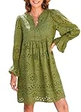 Material:Long Sleeve Short Dress Crafted From 100% Cotton Boasts Advantages Such As Breathability, Comfort, And A Natural Feel Against The Skin,Making It An Ideal Choice For A Breathable And Comfortable Garment That Can Be Worn Throughout The Day Wit...