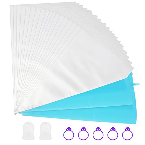 Kootek 109 Pack Pastry Bags Sets Thickened 16 Inch 100 Disposable Icing Piping