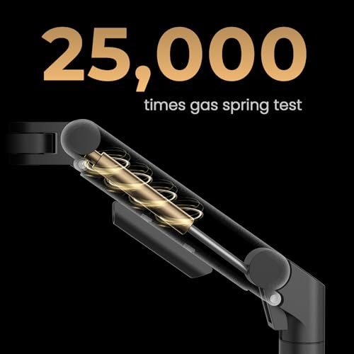 Image of BenQ Ergo Monitor Arm -Gas Spring Monitor Stand for Up to 45'' & 44lbs Screens, Heavy Duty, Quick Installation, No Sagging, Top Clamp and Grommet Base, Reinforcement Plate, VESA 75x75 &100x100mm