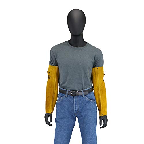 West Chester Ironcat 7020 Heat Resistant Split Cowhide Leather Welding Sleeves: 18" Length, 1 Pair #TOP1