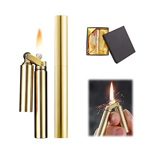 Encendedor de Cobre y Bronce Vintage para Camping miniatura 1