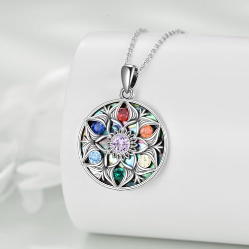 Pendentif celtique en argent sterling 925 et nacre d'ormeau véritable - 5
