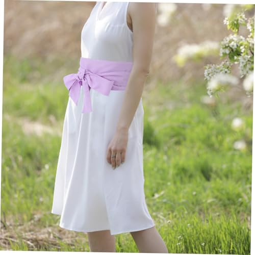 Ceinture large kimono en coton lin anti-compression pour robe - 5