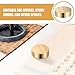 QianShi Paper Weights for Office Desk Golden Decorative Chinese Calligraphy Brass Paperweight Flat Round Block for Desktop Painting Writing Drawing Art Home Decor Outdoor Events (6CM)