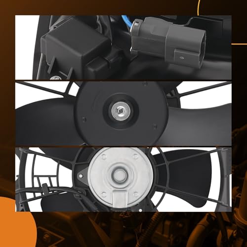 Image of maXpeedingrods Radiator Cooling Fan Assembly Set for Honda Civic with Blade Motor and Shroud RH LH 2006-2011, HO3117100 19015RNAA01 19020RCJA01 38615RNAA01