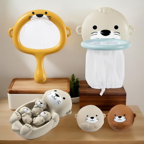 Jouets de bain interactifs avec animaux flottants sensoriels pour bébé - 4