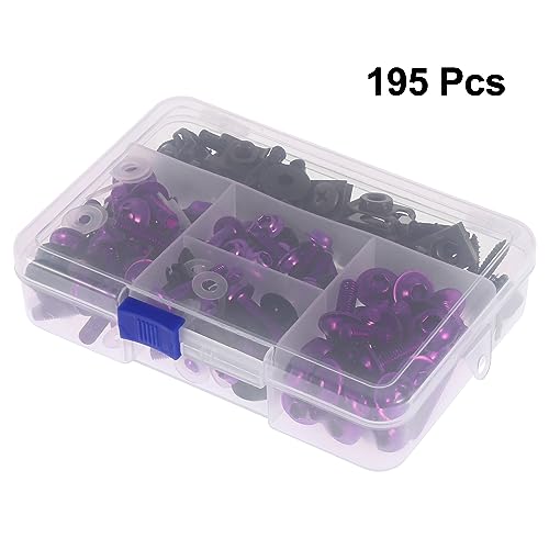 F FIERCE CYCLE 195 Stück Motorrad Verkleidung Karosserie Schrauben Befestigung Lila