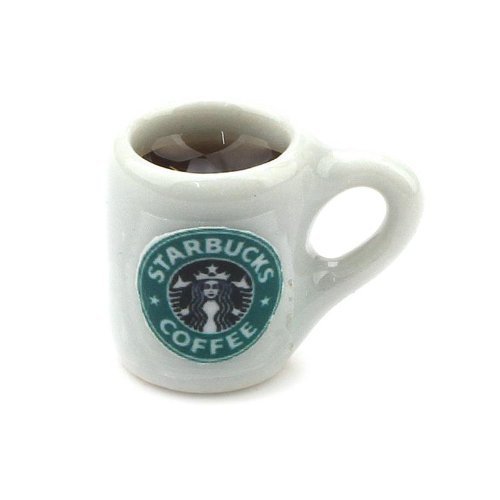 MyTinyWorld Dolls House Miniature Handmade Mug Of Coffee - White Ceramic