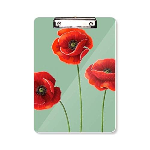 Bloc-notes de maïs coquelicot fleurs rouges A4 parfait pour votre bureau