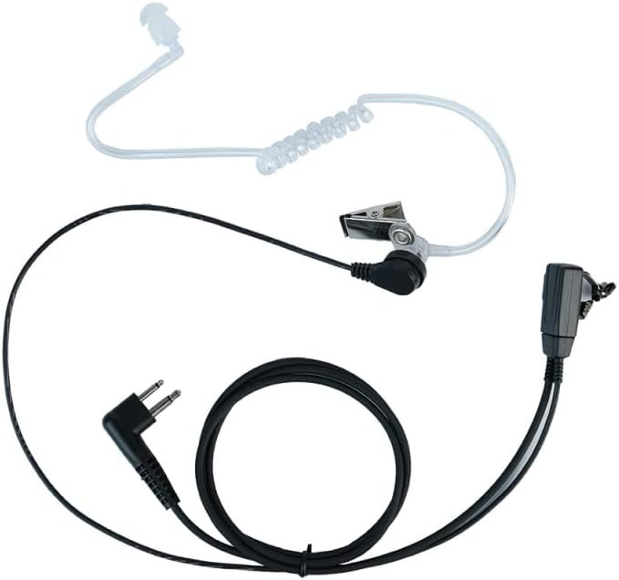 10 Pack Headset Earpiece for Motorola walkie Talkie 2 Way Radio2 Pin cls1410 cls1110 rdm2070d cp200 cp200d cp185 rdu4100 bc130 bpr40 m1 with Covert Acoustic Tube Mic PTT