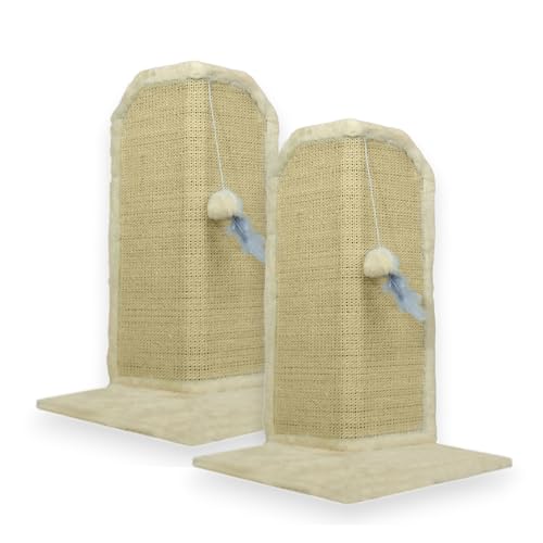 Kit com 2 Arranhador Protetor para Canto de Sofá e Cama Base Externa Creme