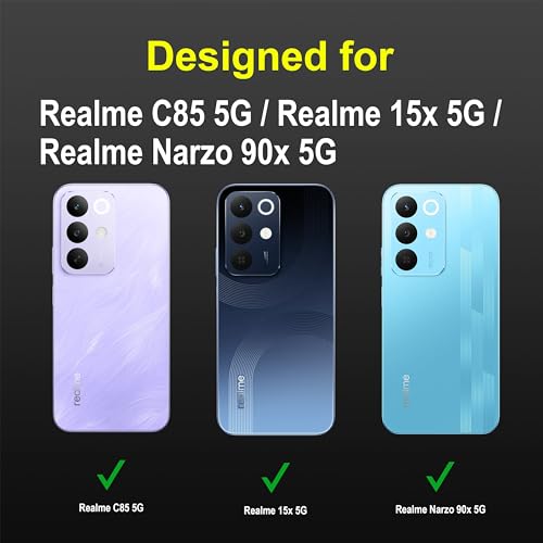 Image of Zapcase Back Case Cover for Realme C85 5G | Compatible for Realme C85 5G Back Cover | Liquid Silicon Magic Case for with Camera Protection | Black