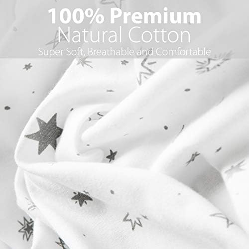 Baby Swaddle Blanket Wrap for Newborn & Infant, 0-3 Months 100% Breathable Cotton Swaddlers Sleep Sack with Adjustable Wings, 3 Pack Swaddling Blankets for Boys and Girls (Grey)