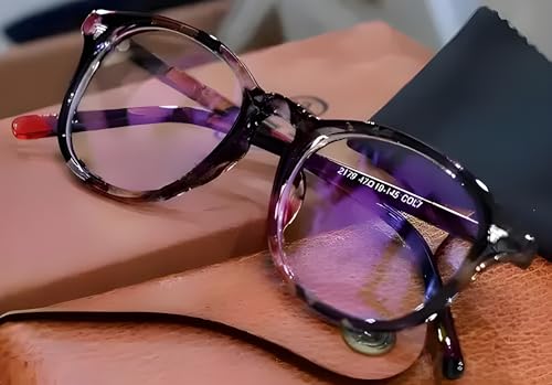 Image of Roshfort Women men Square ARC Glasses Antiglare Spectacle Frames Flower Colour Medium (E -3, Flower Print)