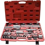 MEHOOSPVN 40pcs Diesel Injector Puller Remover Tool Universal Master Kit Slide Hammer Kit Universal Diesel Injector Tool Extractor Puller Injector Nozzles for Car Diesel Tool Bosch Delphi Deso Siemens