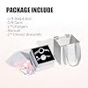 TOTWOO Soulmate Long Distance Touch Bracelet for Couples, Vibration & Light up for Love Couples Bracelets | Long Distance Unique Relationship Gifts for Girlfriend Bluetooth Pairing Jewelry