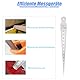 Moyata 1-15 mm Edelstahl Keil Kegellehre, Taper Welding Gauge, Tiefenlineal, Schweißen Lineal Keil Fühlerlehre Taper Guage Messwerkzeug