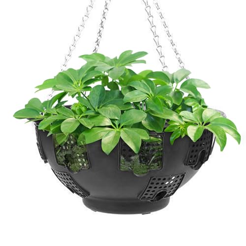 Suspender la jardinera, colgar la cesta - Jardinera colgante decorativa con cadenas para flores,Accesorios para jardineras de techo para exterior, baño, pared, porche, balcón