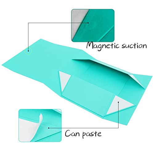 Image of Rsgift Green Gift Box with Lid, 11x7.8x3.5 Inches, Magnetic Closure Small box for Men - Wedding, Birthday, Graduation Packaging