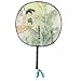 Ruilogod Maniglia di forma di bambù Guida tradizionale cinese Tiro rotondo Ventilatore verde