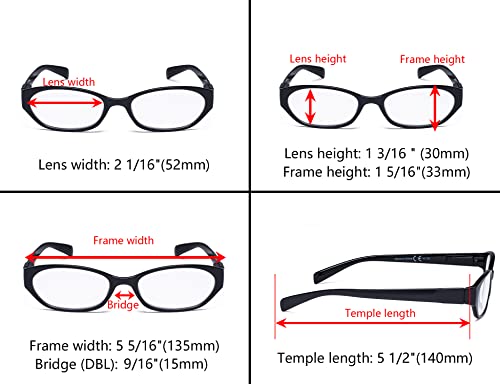 Image of Eyekepper 4 Pack Computer Reading Glasses Women - Spring Hinge Ladies Blue Light Blocking Readers +1.25