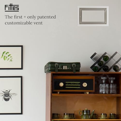 Fittes Framed Wall Vent [Lite+], Minimalist ABS Plastic HVAC Air Return Register Cover, Customizable Increased Airflow Solution for Home or Ceiling, 15-Min DIY Install – 4"x10" – Cotton White – 2 Pack by Fittes - Image 8