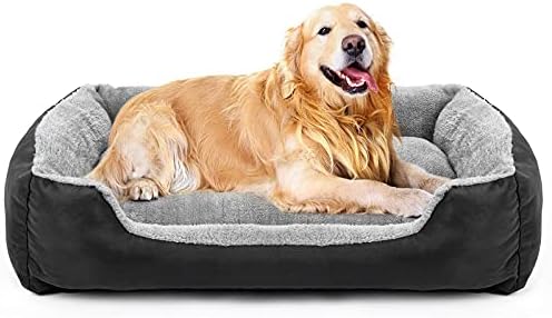 Teodty Dog Beds for Large Dogs, Washable Pet Bed Mattress Comfortable, Warming Rectangle Bed for Medium and Large Dogs, Cat Pets