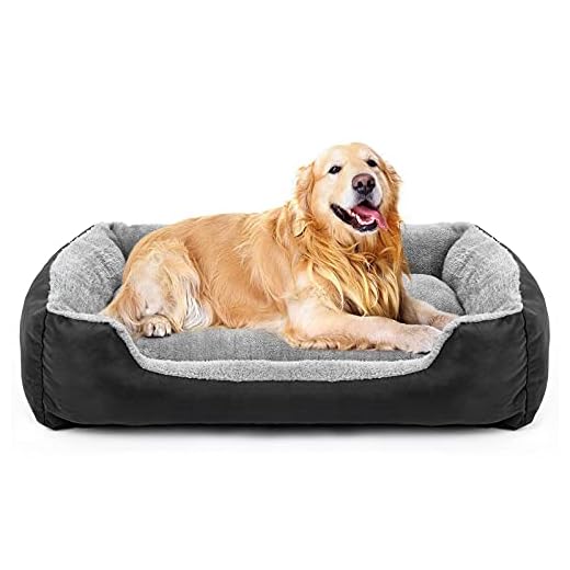 Teodty Dog Beds for Large Dogs, Washable Pet Bed Mattress Comfortable, Warming Rectangle Bed for Medium and Large Dogs, Cat Pets