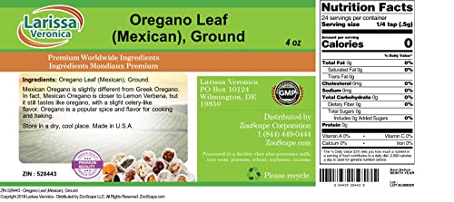 Oregano Leaf (Mexican), Ground (4 oz, ZIN: 528443)
