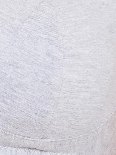 Image of Clovia Women's Cotton Spandex Solid Non-Padded Full Cup Wire Free Everyday Bra - Light Grey