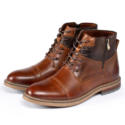 Image of Holy dove Men's Lightweight Dress Boots Zip Ankle Chukka Casual Boot