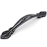 Jetland Cabinet Hardware Handle Pull - 5-Pack, Antique Silver, 3' (76mm) Hole Centers, PW8803AS76